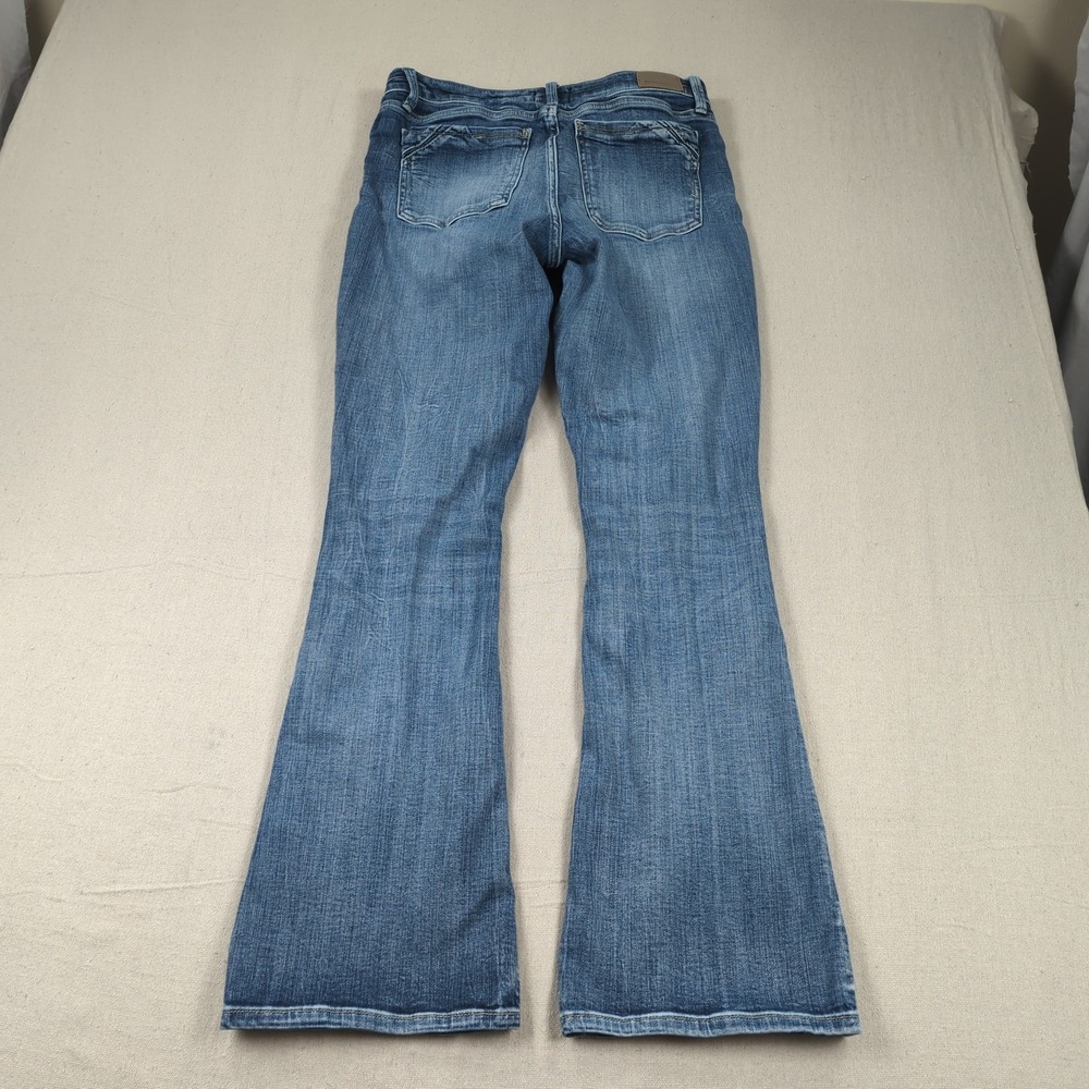 Buckle Black Jeans Womens 31 Blue Boot Cut Stretch Western Cowgirl - Picture 12 of 15